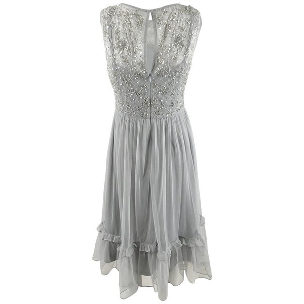 adrianna papell beaded a line dress