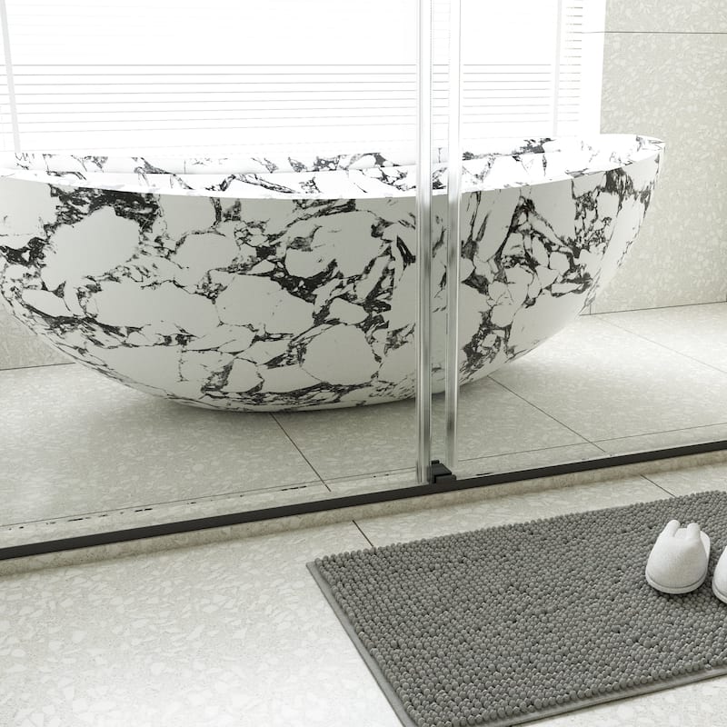 56"-60" x 76" Frameless Double Sliding Shower Door