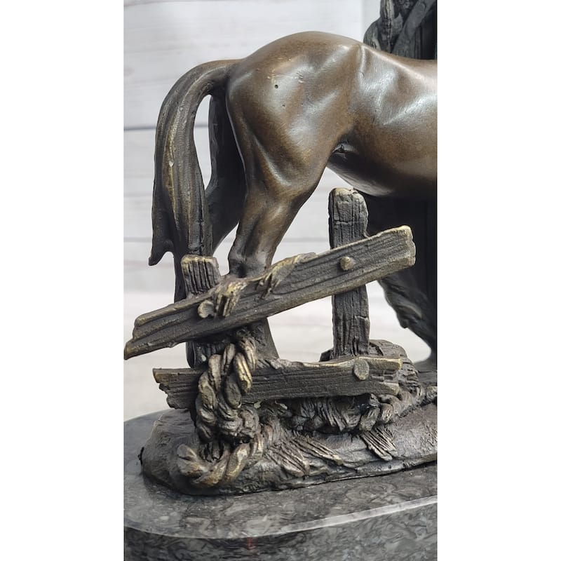 Horses Foal Equestrian Horse Lover Bronze Metal Sculpture Statue Figure Gift Decor Signed Art