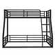 preview thumbnail 4 of 4, Metal Twin XL over Queen Floor Bunk Bed Frame with Noise-Reduced Design