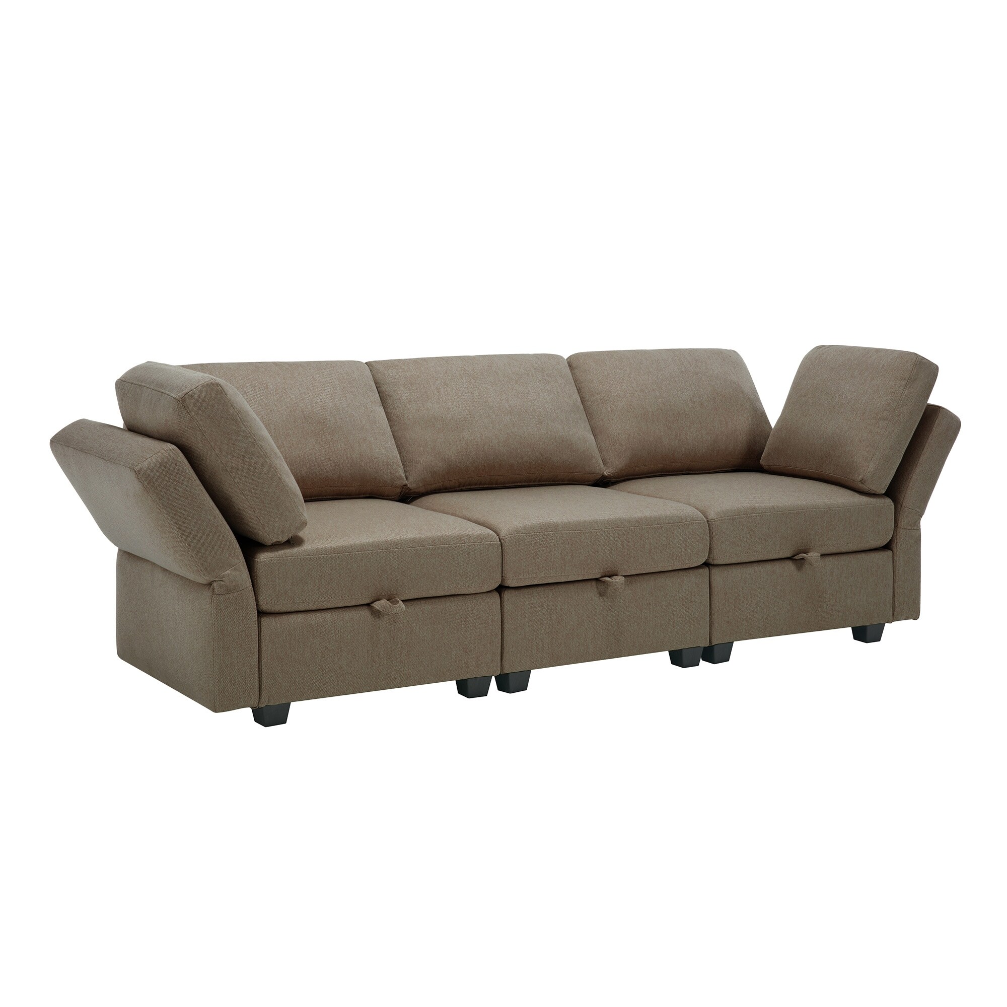 3 pc sleeper sectional with storage sale