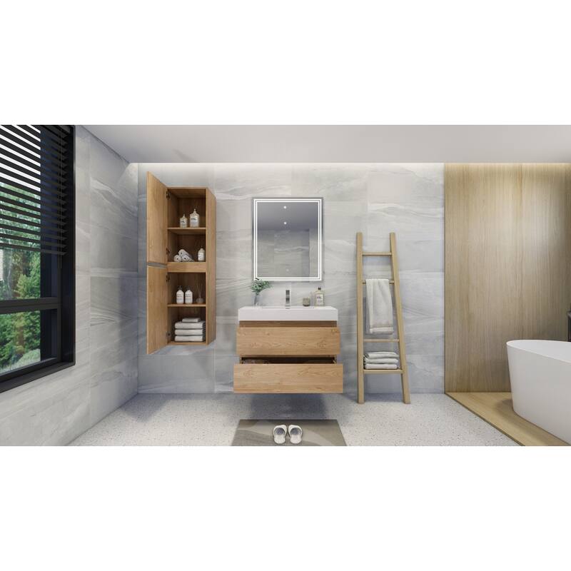 Baillie 36'' Wall-Mounted Vanity with Reinforced Acrylic Sink