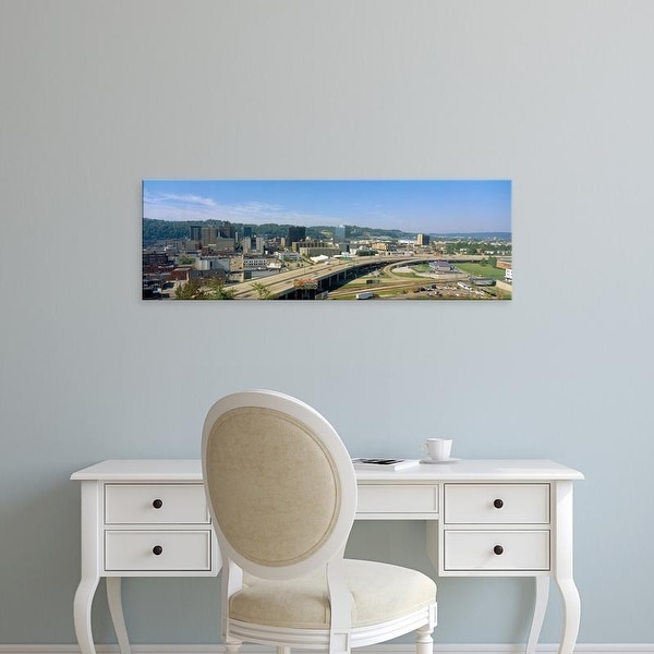 Easy Art Prints Panoramic Images's 'Charleston Skyline, State Capitol, West Virginia' Premium Canvas Art