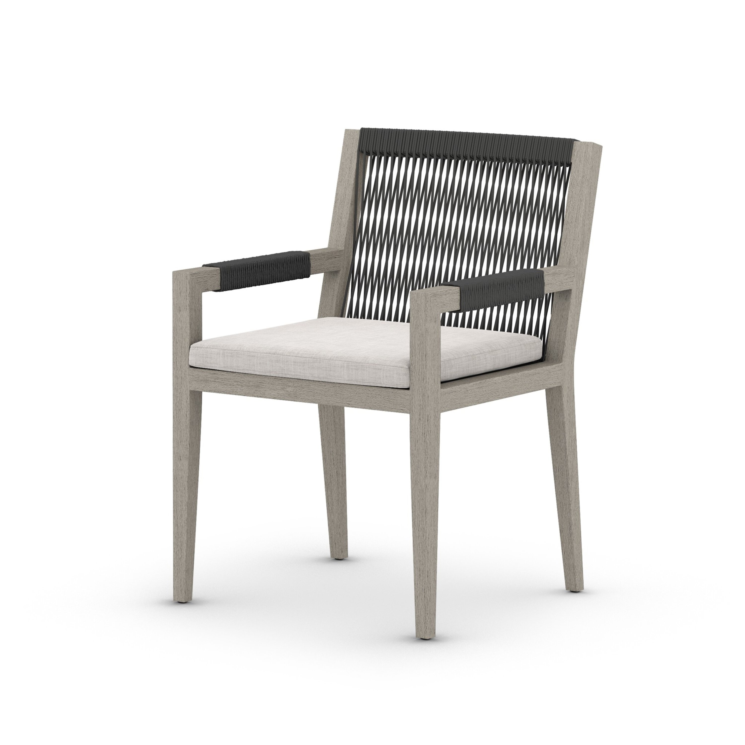 Atwood Outdoor Dining Armchair-Weathered Grey-FSC