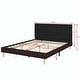 preview thumbnail 6 of 76, Upholstered Platform Bed Frame, Velvet, Wood Support, Modern