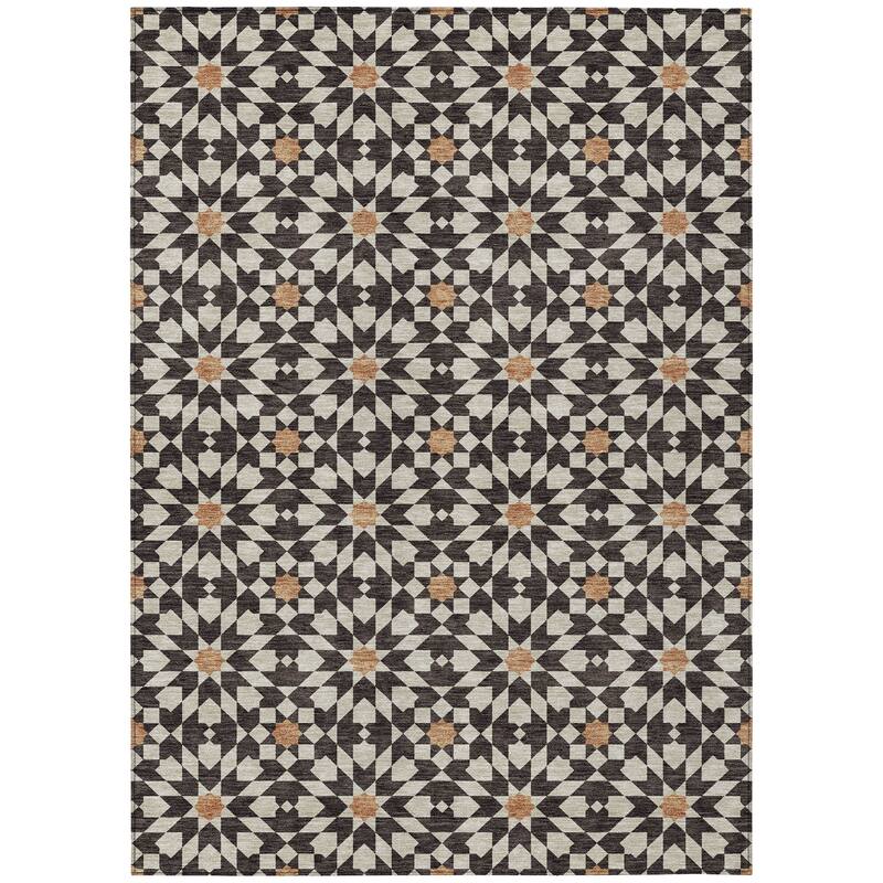 Machine Washable Indoor/ Outdoor Chantille Boho Morrocan Rug