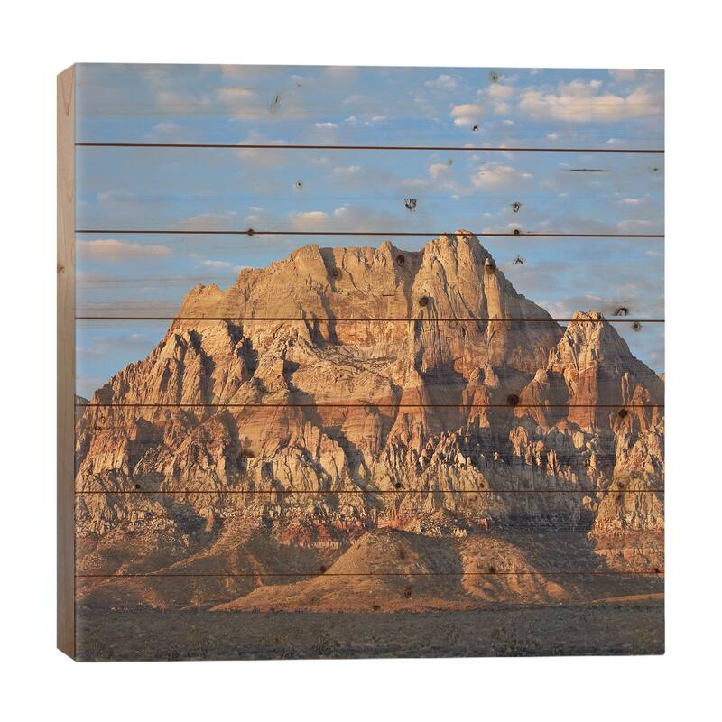 Spring Mountains, Red Rock Canyon National Conservation Area Near Las Vegas, Nevada Print On Wood by Tim Fitzharris - 26x26x1.5