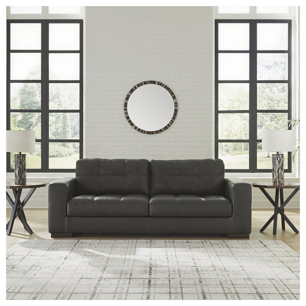 Signature Design by Ashley Luigi Thunder Sofa - 96"W x 41"D x 35"H