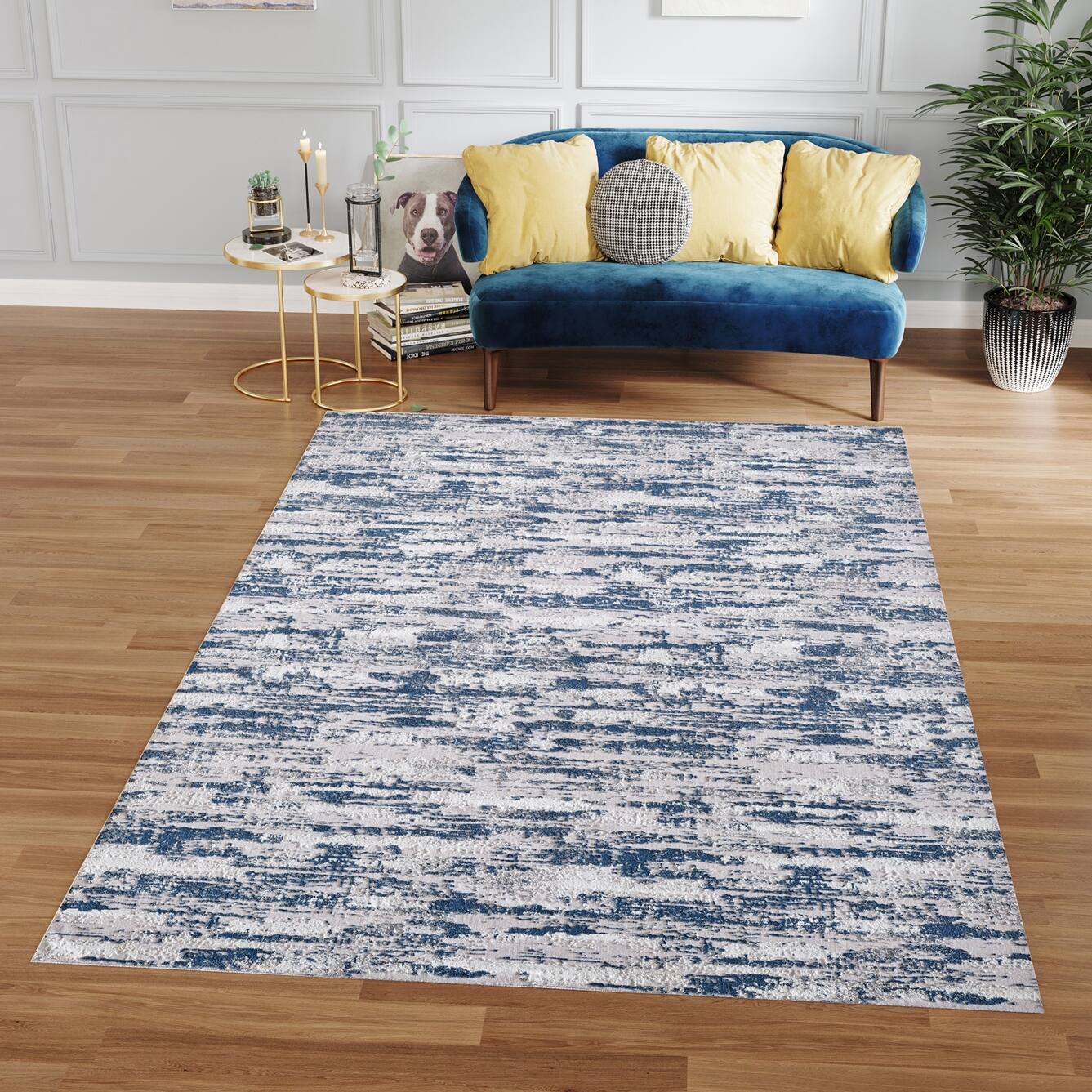 Nautical Navy Blue Woven Area Rug 23.6"×35.5" Bed Bath & Beyond