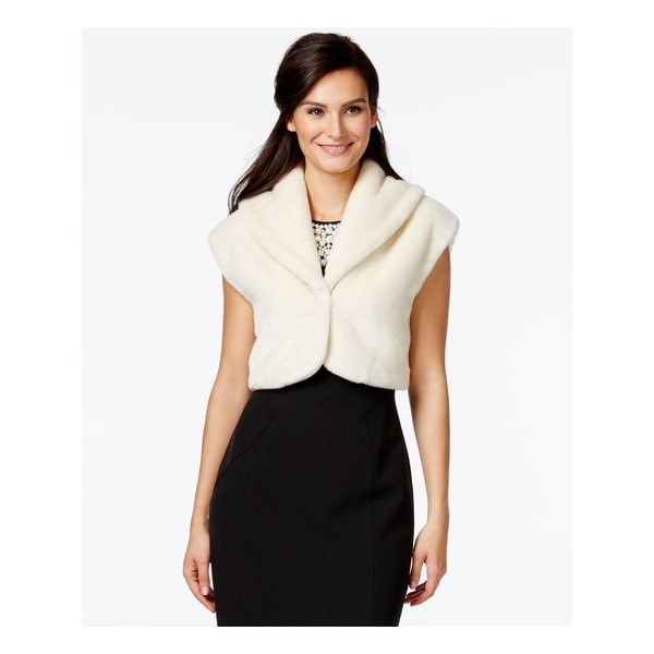 ALFANI Womens Ivory Bolero Coat Size L