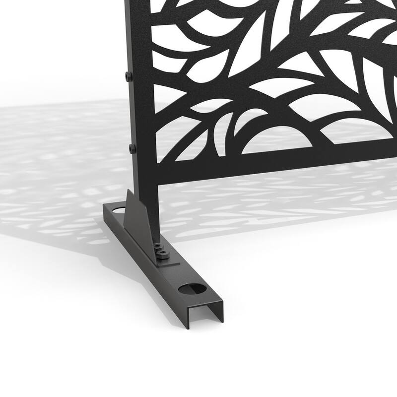 Free Standing Metal Privacy Screen Panel Decorative Outdoor Privacy Screen - 72"H x 47"W
