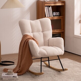 Teddy Fabric Tufted Upholstered Rocking Chair - Bed Bath & Beyond ...