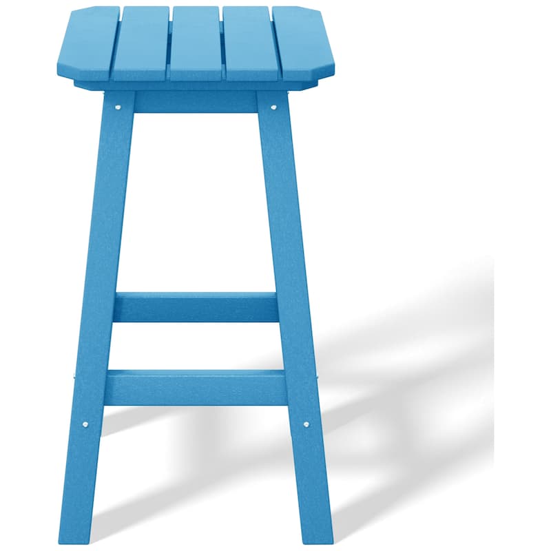 Polytrends Laguna Hdpe All Weather Outdoor Patio 24" Square Counter Stool