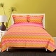 preview thumbnail 1 of 2, Superior Modern Geometric Zig Zag Cotton Reversible Quilt and Sham Set