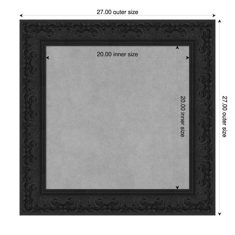 Amanti Art Luxe Black Framed - 27 x 27 in - Luxe Black