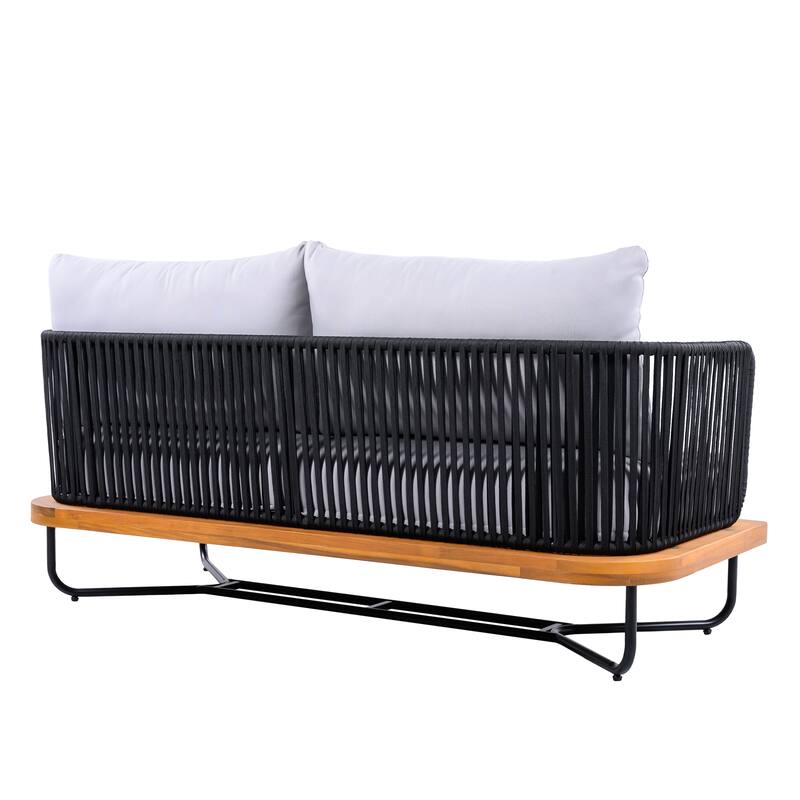 Christopher Knight Home- Mason Acacia Wood Outdoor Conversation Set