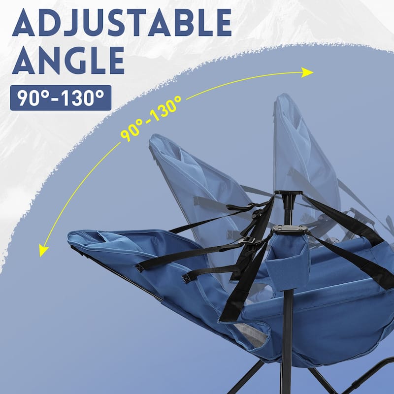 Hammock Camping Chair with Footrest, Outside Foldable Portable Rocking Chairs