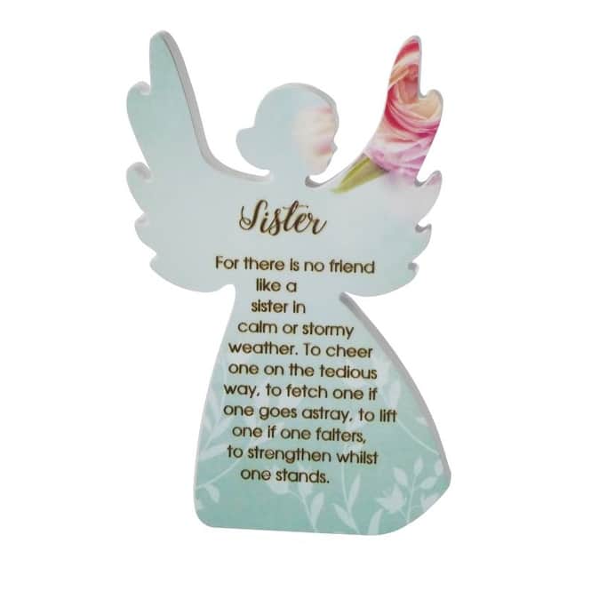 Angel Shape With Text-Sister Plaque