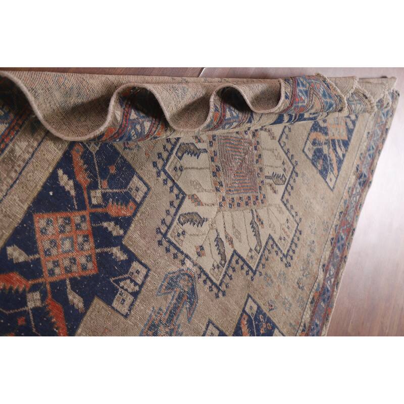 Hand Knotted Oriental 100% Wool Carpet Traditional Tribal Beige & Ivories Sirjan Area Rug - 6' 4'' X 4' 10''