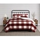 preview thumbnail 2 of 13, Cannon Cozy Buffalo Check Comforter Set Burgundy - King - 3 Piece