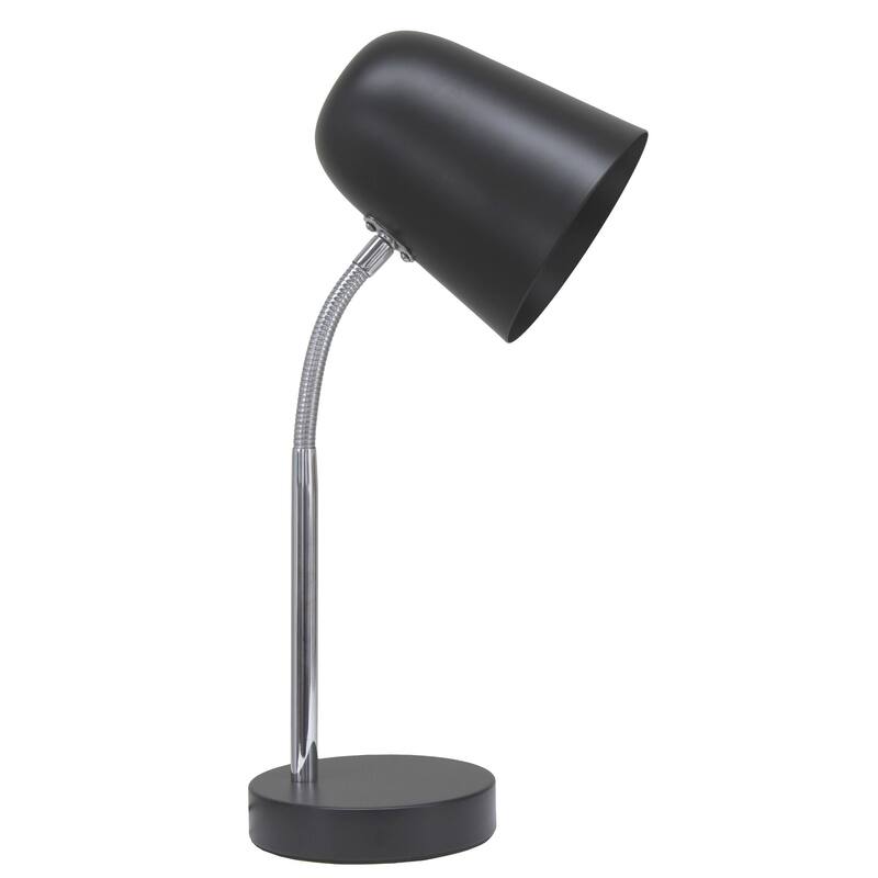 Gooseneck Desk Lamp with Adjustment Shade - 15.25" - Black