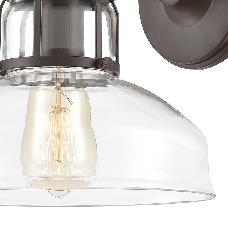 Elk Home Manhattan Boutique Bronze With Clear Glass 1 Light Sconce