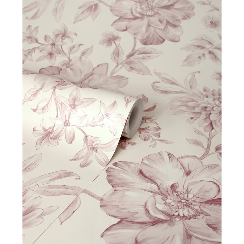 Fine Decor Gabriela Pink Floral Wallpaper