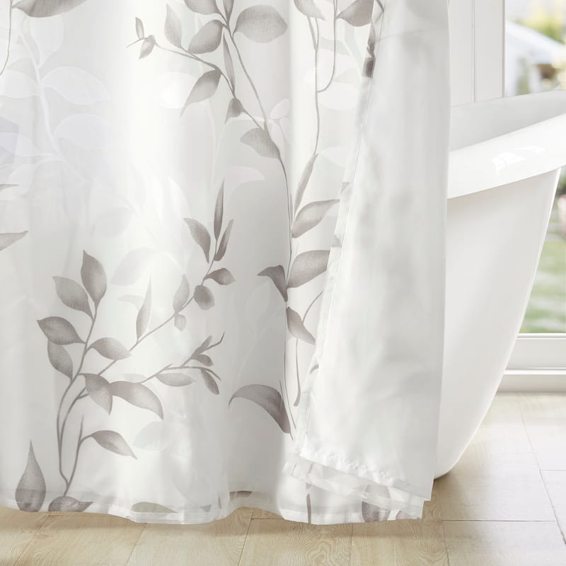 Madison Park Cecily Burnout Printed Shower Curtain