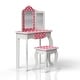 preview thumbnail 6 of 8, Fantasy Fields Gisele Polka Dot Kids Vanity Table & Stool