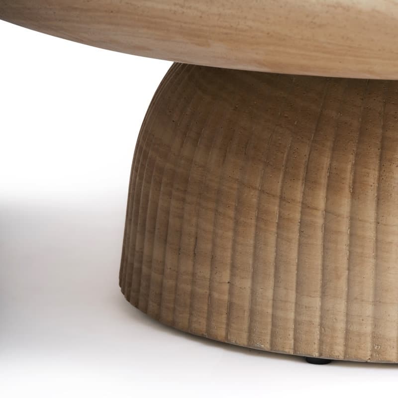 Studio London Maddox Single Round Coffee Table Stone Marble Effect