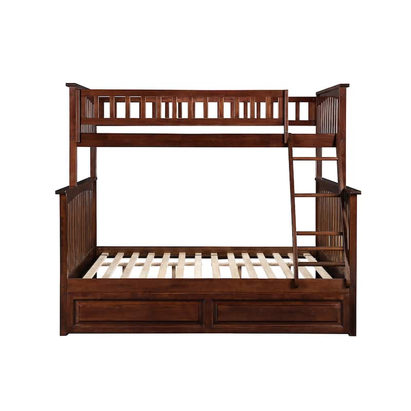 Bunk Bed with Trundle & Turbo Charger - Space Saving Twin Over Twin