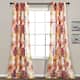 Lush Decor Leah Sheer Window Curtain Panel Pair - 84" x 52" - Red & Orange - 84 Inches