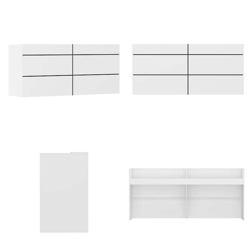 Reception Desk Cabinet Perfect for Home Office or Entertainment Center