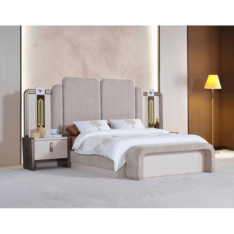 Norella Bed Frame, Headboard and 2 Nightstand - Queen