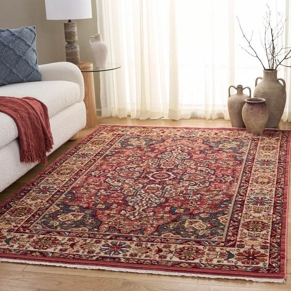 SAFAVIEH Kashan Velitchka Oriental Rug with Fringe - On Sale - Bed