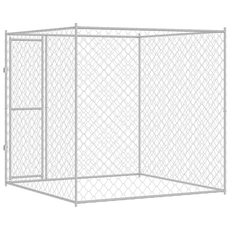 vidaXL Dog Cage 78.7" x 78.7" x 78.7" Steel