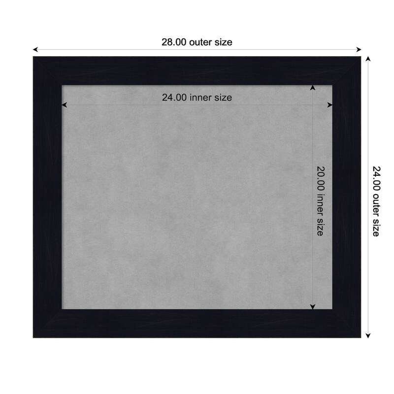 Amanti Art Shiplap Navy Framed Magnetic Board - Board Size 24x20