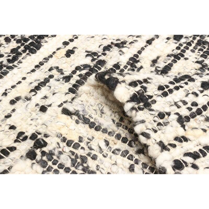 ECARPETGALLERY Braid weave Sienna Cream Wool Rug - 6'1 x 8'10