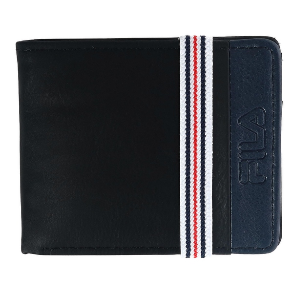 Shop Fila Men�s Bifold Wallet with Striped Elastic Band