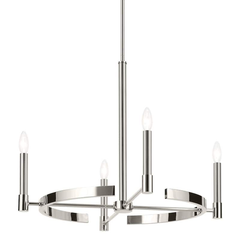 Kichler 52426 Tolani 4 Light 26" Wide Taper Candle Style Chandelier - Polished Nickel