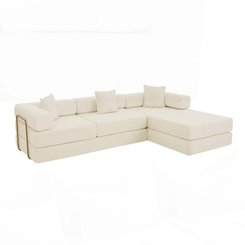 Modular Sectional Sofa with L-Shape Chaise, Boneless Cloud Couch with Deep Seat