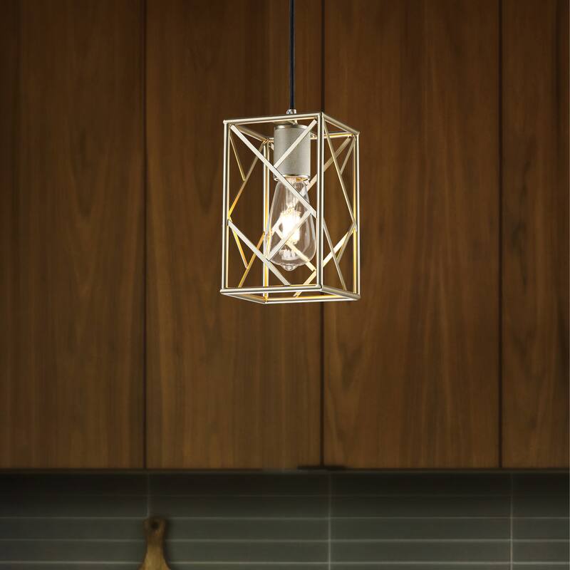 Compact Black Modern Single Pendant Light Farmouse Square Ceiling Hanging Light For Kitchen Islands - W5"