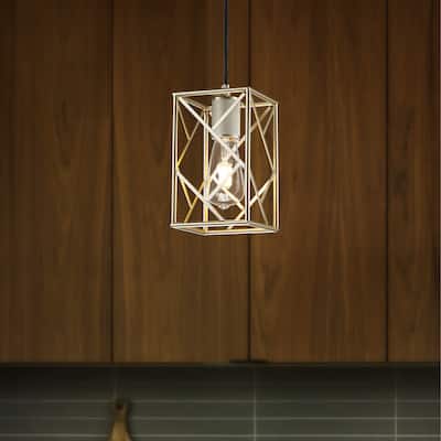 Compact Black Modern Single Pendant Light Farmouse Square Ceiling Hanging Light For Kitchen Islands - W5"