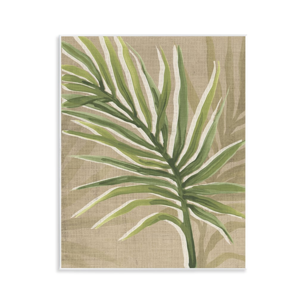 Stupell Natural Curved Palm Leaf Wall Plaque Art Design By June Erica Vess