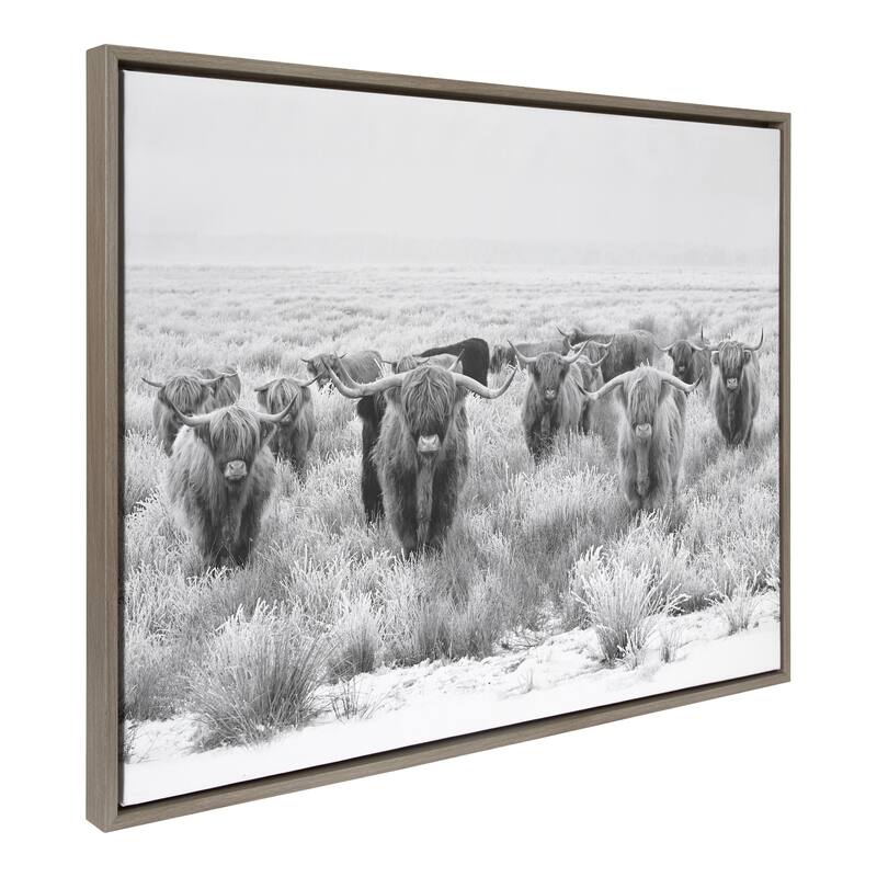 Kate and Laurel Sylvie Cow Herd Canvas by The Creative Bunch Studio
