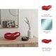 preview thumbnail 5 of 7, Decorative Glass Abstract Oval Bowl - 16", Red - 15.25"