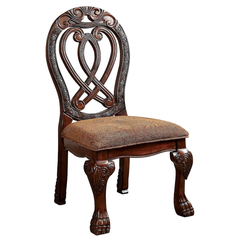 Moka Traditional Formal Upholstered Dining Chairs by Furniture of America (Set of 2)