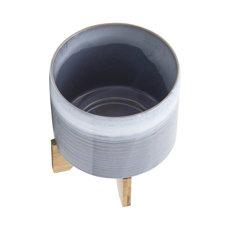 Ceramic 8" Planter On Stand
