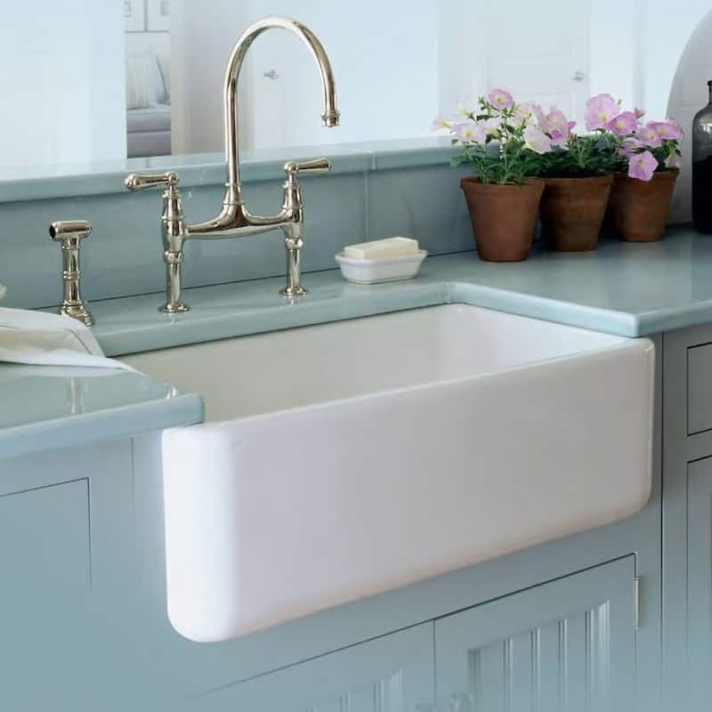 DORNBERG 33" x 20" Salena Farmhouse Kitchen Sink with Basket Strainer