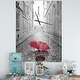 preview thumbnail 1 of 14, Designart 'Eiffel View from Paris Street' Oversized Industrial Wall CLock 30 in. wide x 40 in. high